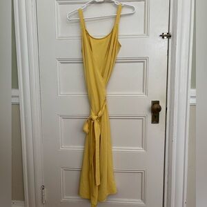 Everlane Yellow Wrap Dress